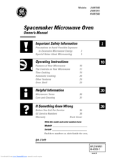 GE Spacemaker JVM1540DMWW User Manual