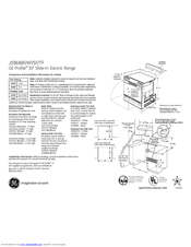 GE Profile JS968TFWW Dimensions And Installation Information