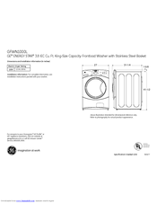 GE GFWN1000L Dimensions And Installation Information