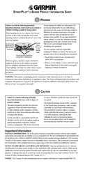 Garmin StreetPilot c310 Product Information Sheet