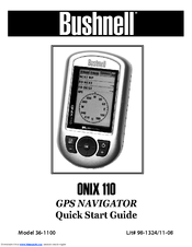 Bushnell ONIX 36-1100 Quick Start Manual