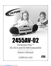 Califone Performer Plus 2455AV-02 Owner's Manual