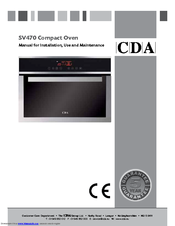 CDA SV470 Manual For Installation, Use And Maintenance