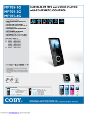 Coby MP705-4G - MP 705 4 GB Specifications