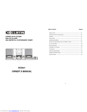 Curtis RCD641 Owner's Manual