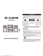 Curtis RCD926 Instruction Manual