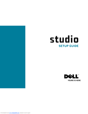 Dell Studio P03G001 Setup Manual