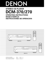 Denon DCM-270 Operating Instructions Manual