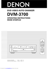 Denon DMV-3700 Operating Instructions Manual