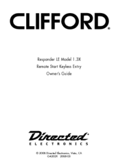 Directed Electronics CLIFFORD 1.3X Owner's Manual