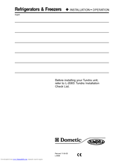 Dometic L-2083 Installation And Operation Manual