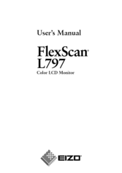 Eizo FlexScan L797 User Manual