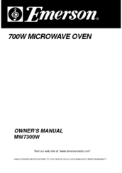 Emerson MW7300W Owner's Manual