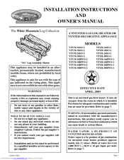 Empire Comfort Systems VFYM-30SO-2 Installation Instructions And Owner's Manual