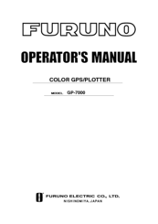 Furuno GP-7000 Operator's Manual