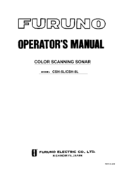 Furuno CSH-5L/CSH-8L Operator's Manual