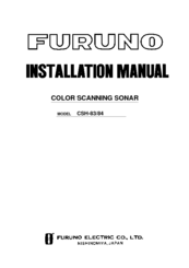 Furuno CSH-83 Installation Manual