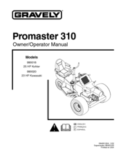 Gravely Promaster 310 Owner's/Operator's Manual