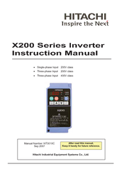 Hitachi CP-X200 CP-X300 Instruction Manual