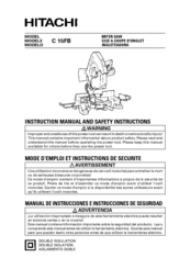 Hitachi C 15FB Instruction Manual And Safety Instructions