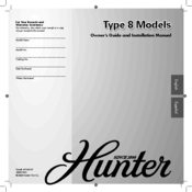 Hunter Type 8 Owner's Manual And Installation Manual