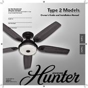 Hunter 45057-01 Owner's Manual And Installation Manual