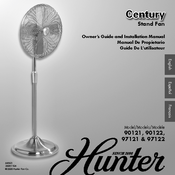 Hunter Century 44803 Owners And Installation Manual