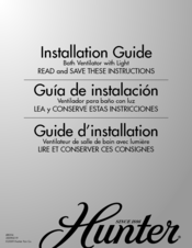 Hunter 48054 Installation Manual