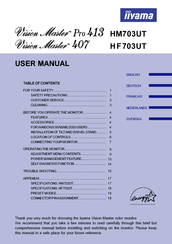 Iiyama HM703UT A User Manual