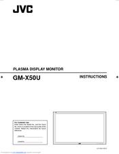 JVC GM X50U Instructions Manual