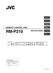 Jvc RM-P210 Instructions Manual