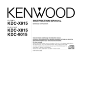 Kenwood KDC-X915 Instruction Manual