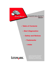 Lexmark Z51 Color Jetprinter Service Manual
