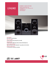LG LFA840 Specification Sheet