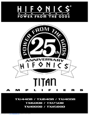 Hifionics Hifonics TXi7508 User Manual