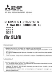 Mitsubishi Mr.Slim MSZ-A15NA Operating Instructions Manual