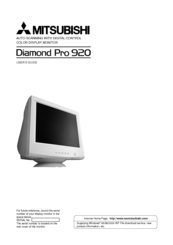 Mitsubishi Diamond Pro 920 User Manual