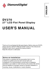 Mitsubishi DiamondDigital DV270 User Manual