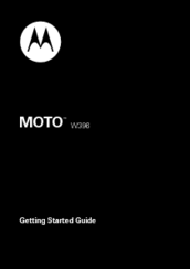 Motorola W396 Getting Started Manual