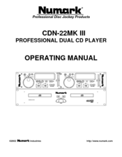 Numark CDN-22MK III Operating Manual