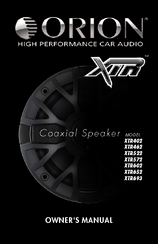 Orion Coaxial Speaker XTR572 Owner's Manual