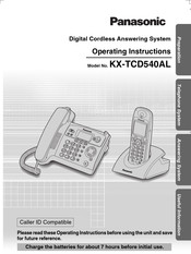 Panasonic KX-TCD540AL Operating Instructions Manual
