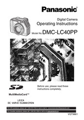 Panasonic Lumix DMC-LC40PP Operating Instructions Manual