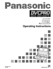 Panasonic AJLT85P - DVC PRO Operating Instructions Manual