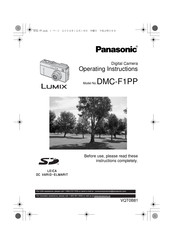 Panasonic LUMIX DMC-F1PP Operating Instructions Manual