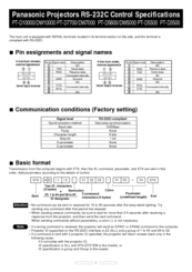 Panasonic PT-D5500 Specifications
