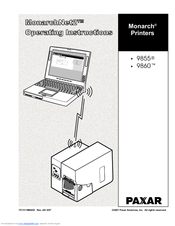 Paxar Monarch 9860 Operating Instructions Manual