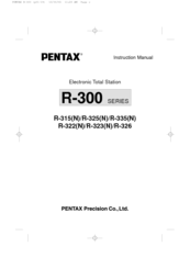 Pentax R-326 Instruction Manual