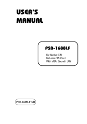 PSB PSB-1688LF Operation Manual