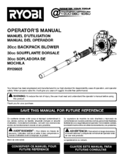 Ryobi RY09605 Operator's Manual